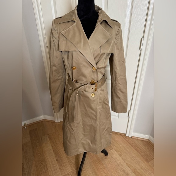 VERSACE Gabardine Belted Double Breasted Trench Coat Size 42 $3025 NWT - Picture 13 of 16